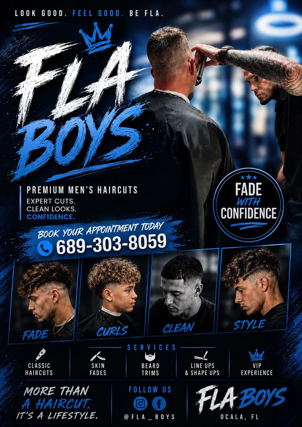 FLA Boys mobile barbering — fresh cuts and fades in Ocala, Central Florida